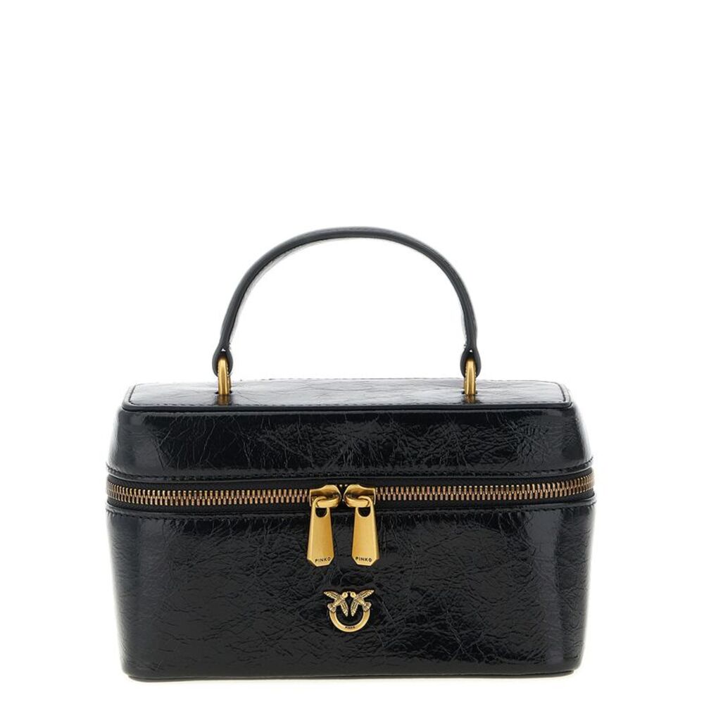 PINKO Black Calfskin Crossbody Women's Bag